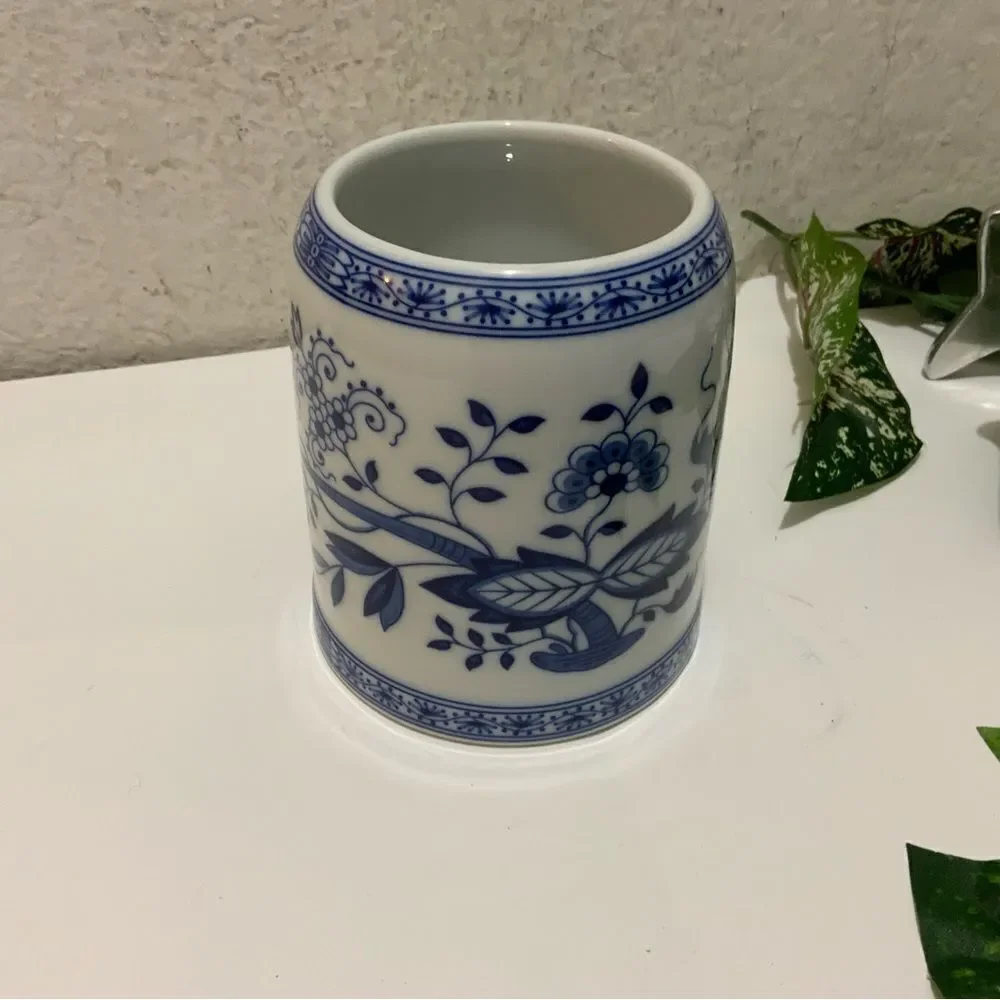 Hutschenreuther Blue Onion Mug Or Beer Stein blue White Excellent G3